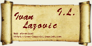 Ivan Lazović vizit kartica